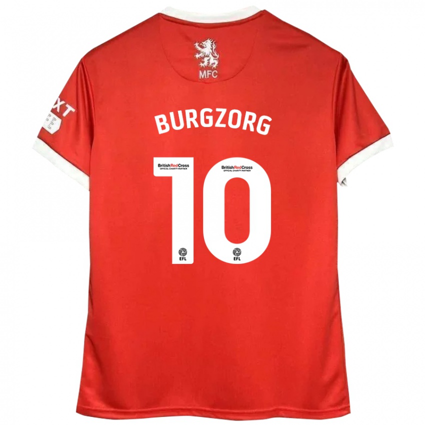 Niño Camiseta Delano Burgzorg #10 Rojo Blanco 1ª Equipación 2024/25 La Camisa México