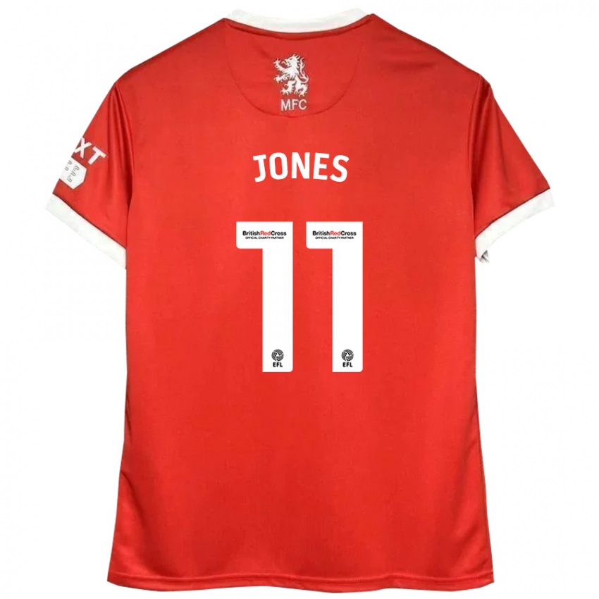 Niño Camiseta Isaiah Jones #11 Rojo Blanco 1ª Equipación 2024/25 La Camisa México