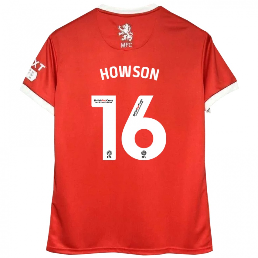 Niño Camiseta Jonathan Howson #16 Rojo Blanco 1ª Equipación 2024/25 La Camisa México