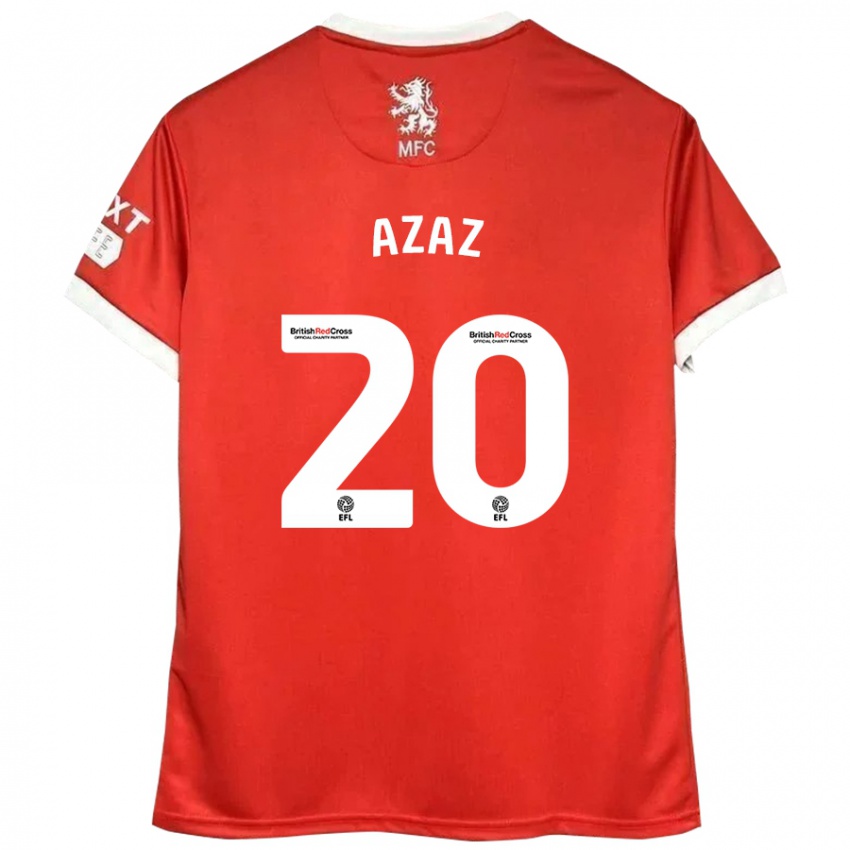 Niño Camiseta Finn Azaz #20 Rojo Blanco 1ª Equipación 2024/25 La Camisa México