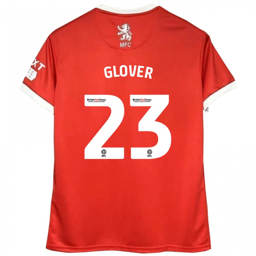 Niño Camiseta Tom Glover #23 Rojo Blanco 1ª Equipación 2024/25 La Camisa México