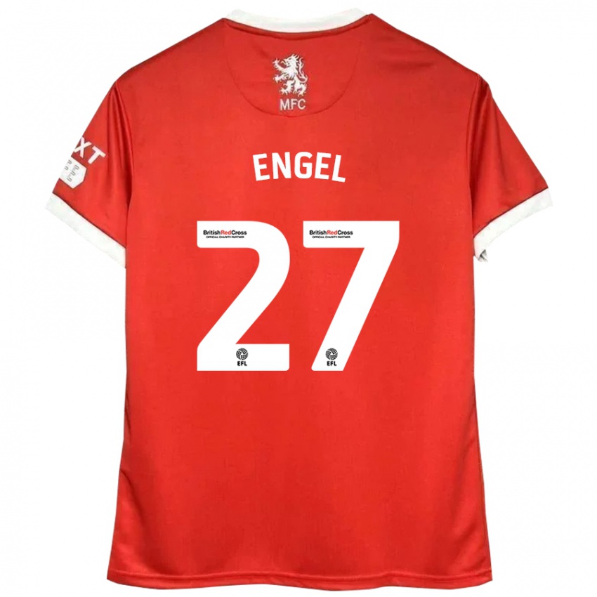 Niño Camiseta Lukas Engel #27 Rojo Blanco 1ª Equipación 2024/25 La Camisa México