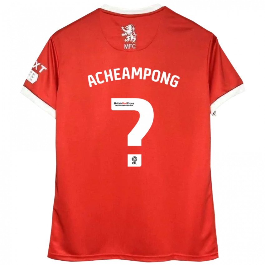 Niño Camiseta Prince Acheampong #0 Rojo Blanco 1ª Equipación 2024/25 La Camisa México