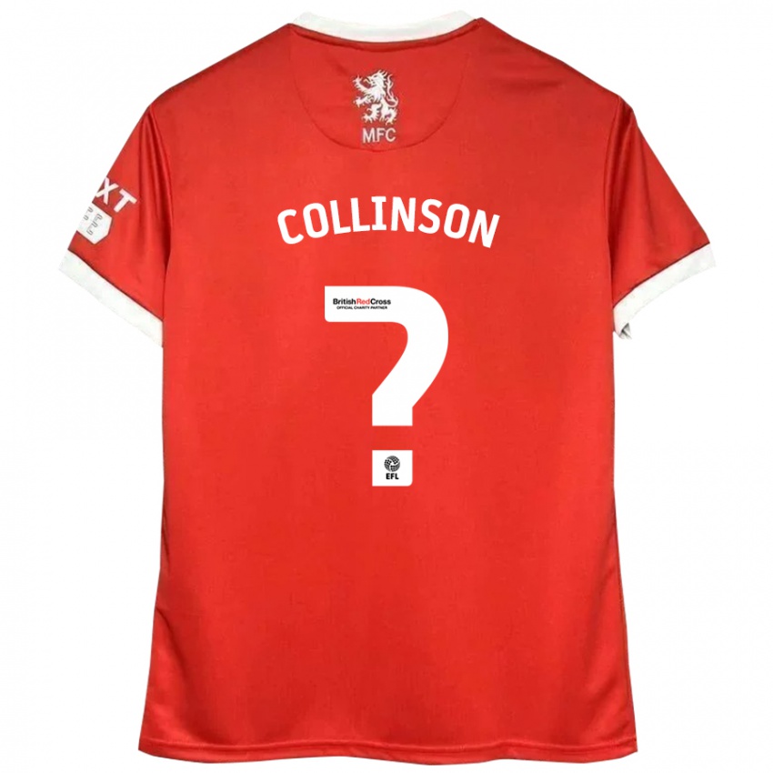 Niño Camiseta Isaac Collinson #0 Rojo Blanco 1ª Equipación 2024/25 La Camisa México