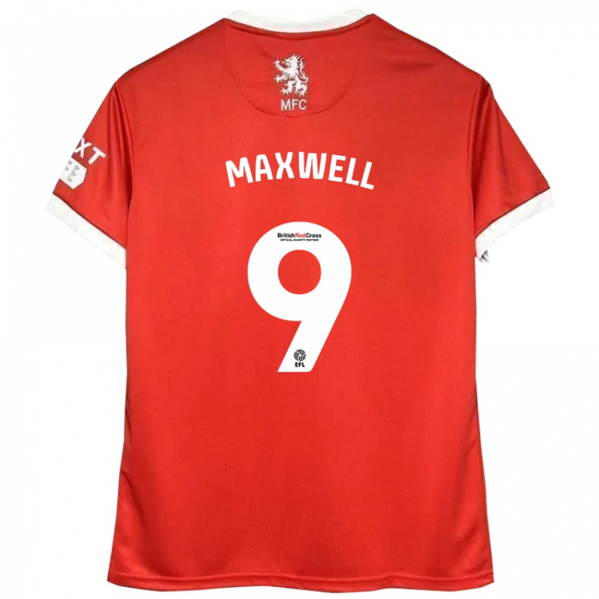 Niño Camiseta Armani Maxwell #9 Rojo Blanco 1ª Equipación 2024/25 La Camisa México