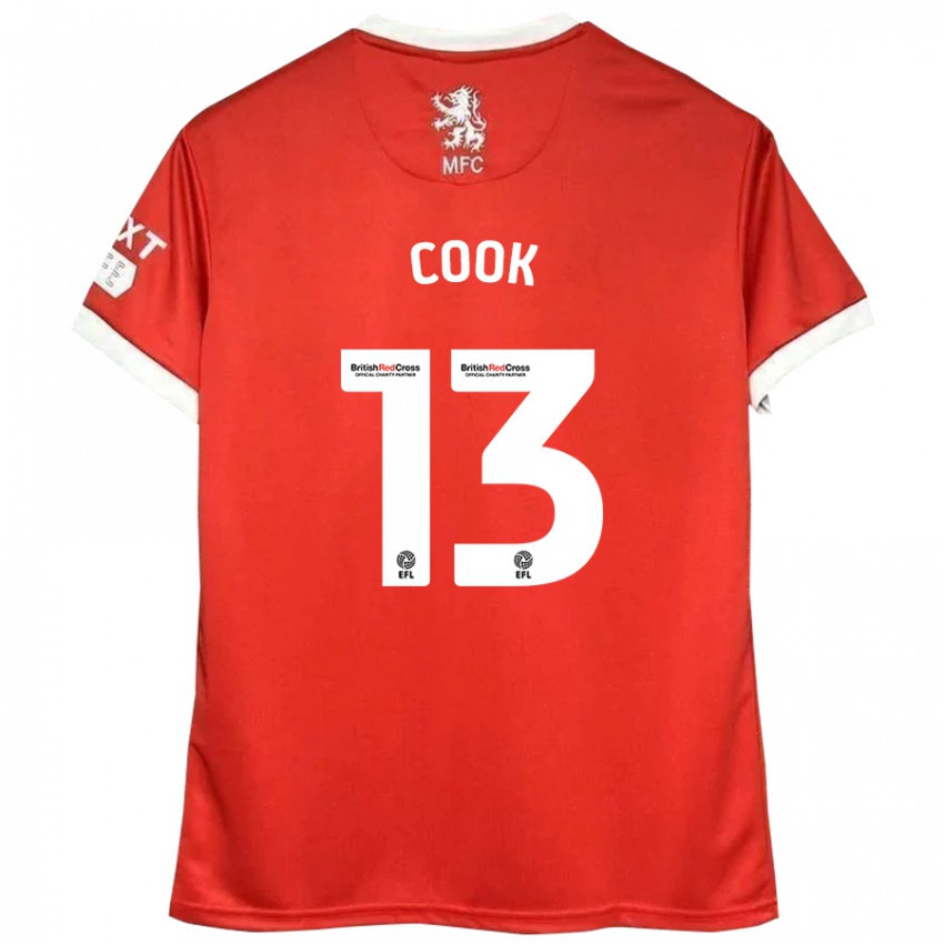 Niño Camiseta Ruby Cook #13 Rojo Blanco 1ª Equipación 2024/25 La Camisa México