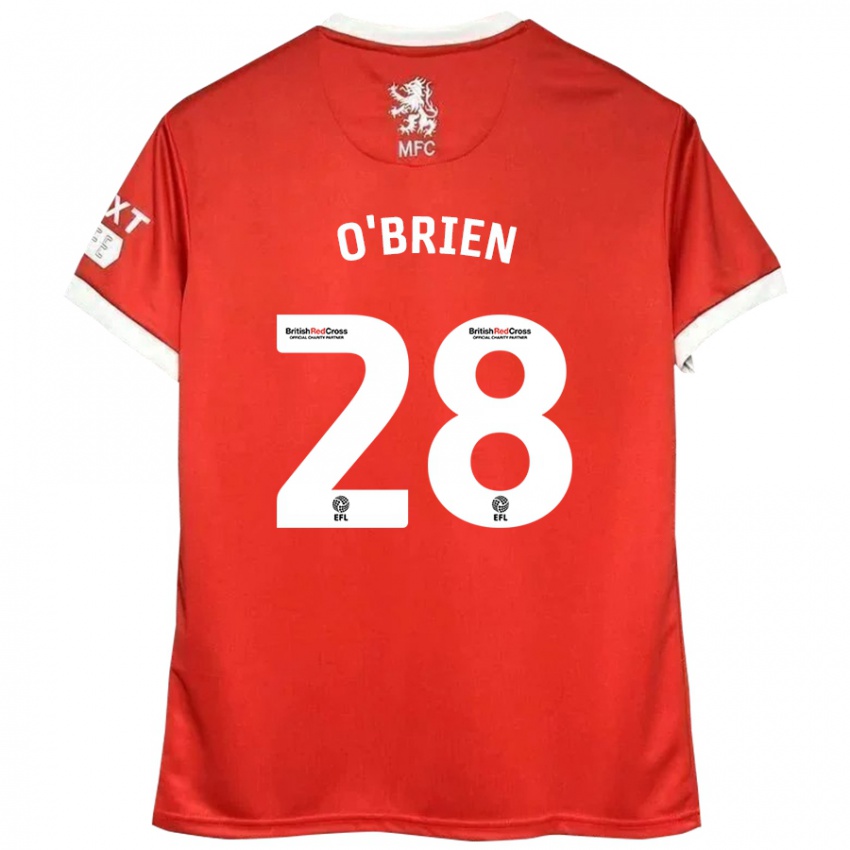 Niño Camiseta Lewis O'brien #28 Rojo Blanco 1ª Equipación 2024/25 La Camisa México