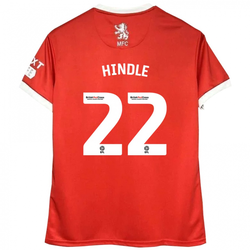 Niño Camiseta Rachel Hindle #22 Rojo Blanco 1ª Equipación 2024/25 La Camisa México