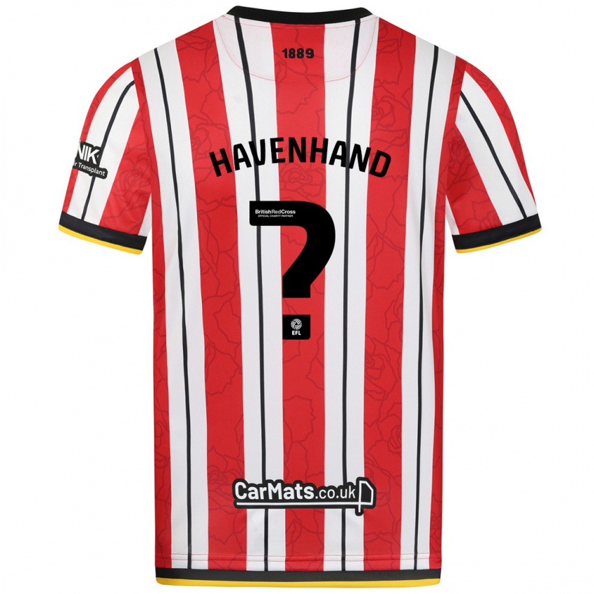 Niño Camiseta Kurtis Havenhand #0 Rojo Blanco Rayas 1ª Equipación 2024/25 La Camisa México