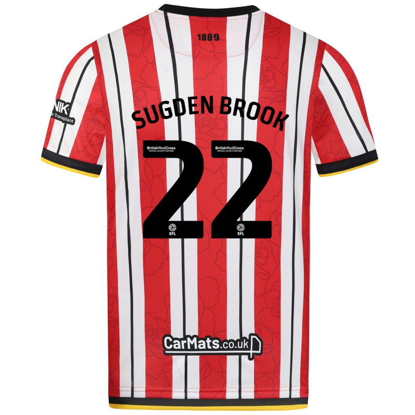 Niño Camiseta Darcie Sugden-Brook #22 Rojo Blanco Rayas 1ª Equipación 2024/25 La Camisa México