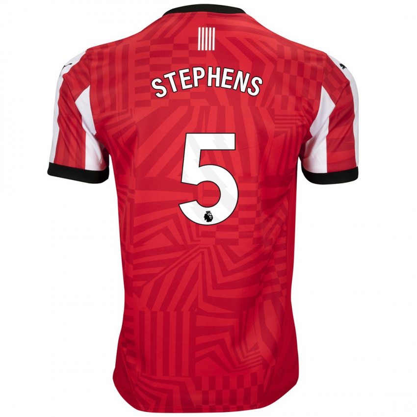 Niño Camiseta Jack Stephens #5 Rojo Blanco 1ª Equipación 2024/25 La Camisa México