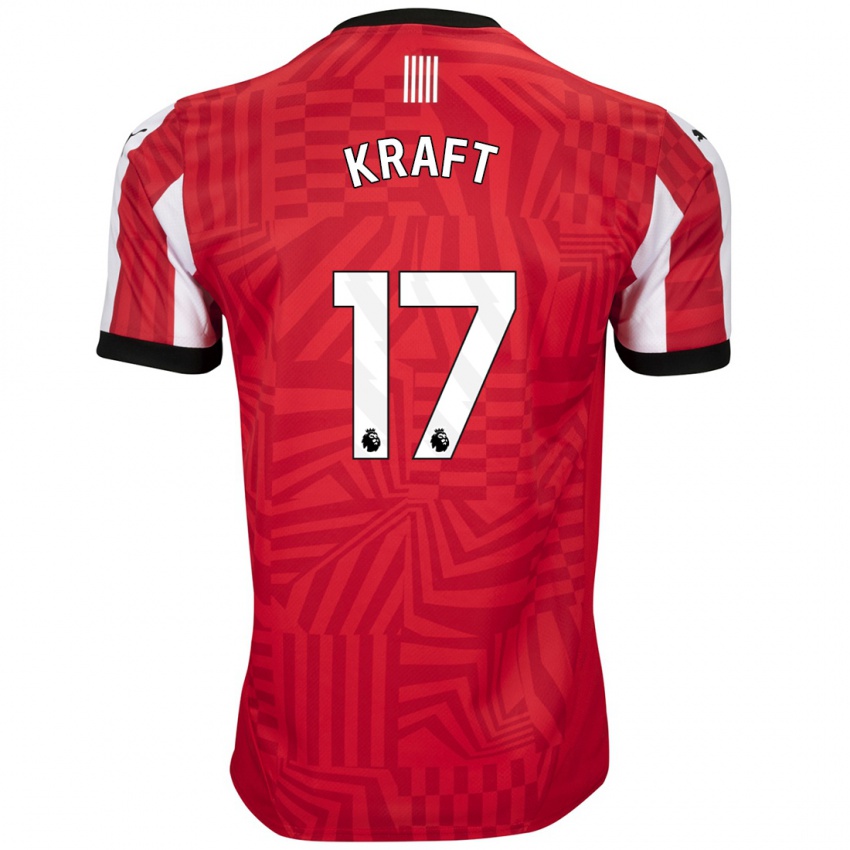 Niño Camiseta Emily Kraft #17 Rojo Blanco 1ª Equipación 2024/25 La Camisa México