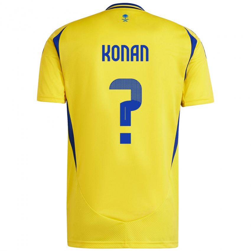 Niño Camiseta Ghislain Konan #0 Amarillo Azul 1ª Equipación 2024/25 La Camisa México