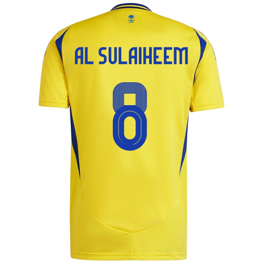 Niño Camiseta Abdulmajeed Al-Sulaiheem #8 Amarillo Azul 1ª Equipación 2024/25 La Camisa México