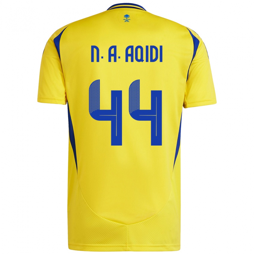 Niño Camiseta Nawaf Al-Aqidi #44 Amarillo Azul 1ª Equipación 2024/25 La Camisa México