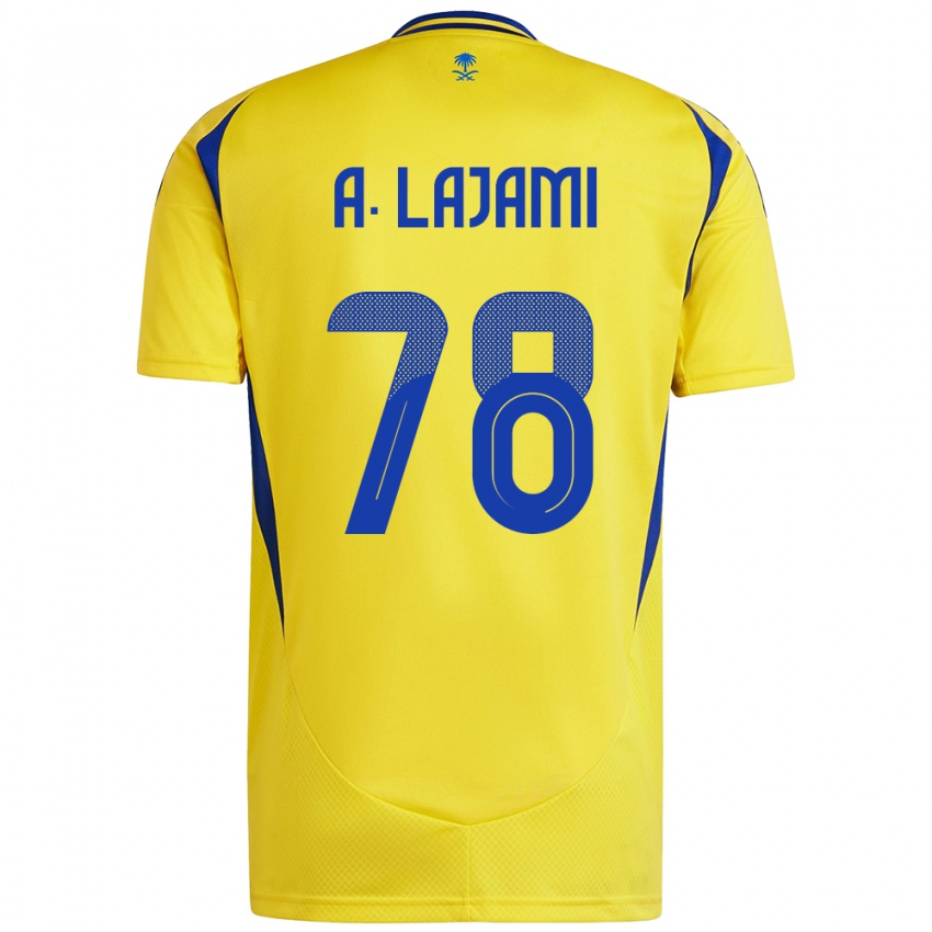 Niño Camiseta Ali Lajami #78 Amarillo Azul 1ª Equipación 2024/25 La Camisa México