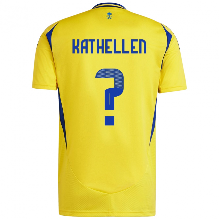 Niño Camiseta Kathellen #0 Amarillo Azul 1ª Equipación 2024/25 La Camisa México