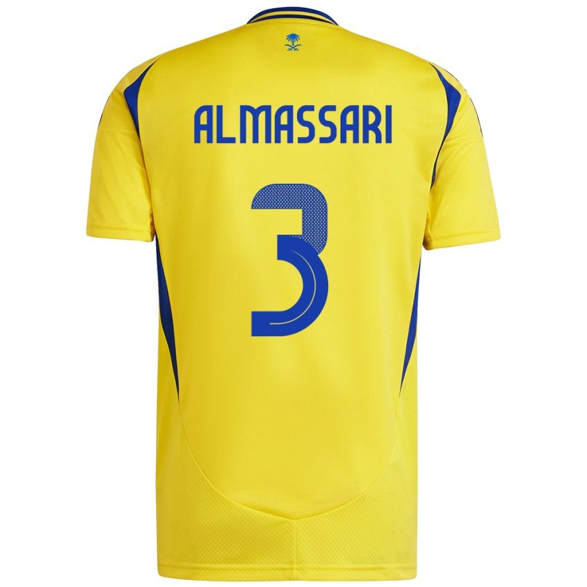 Niño Camiseta Wadha Almassari #3 Amarillo Azul 1ª Equipación 2024/25 La Camisa México