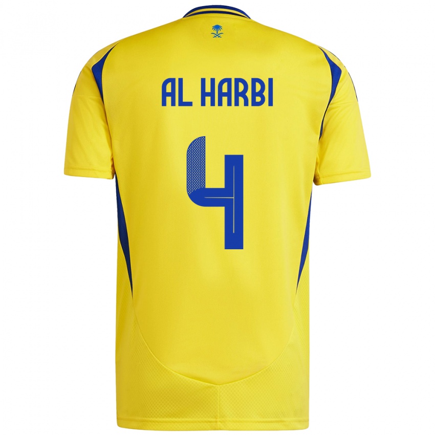 Niño Camiseta Fay Al-Harbi #4 Amarillo Azul 1ª Equipación 2024/25 La Camisa México