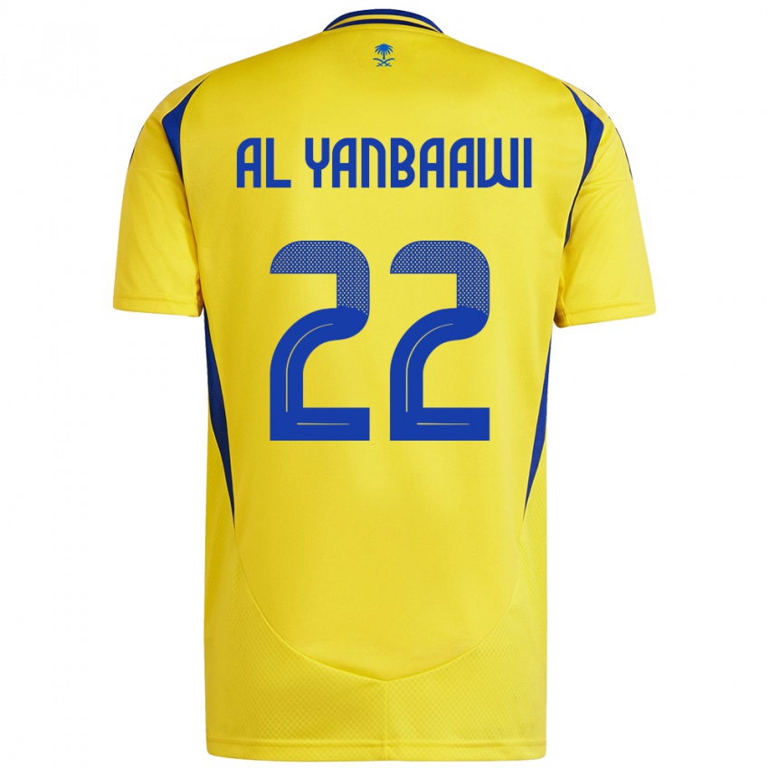 Niño Camiseta Tahani Al-Yanbaawi #22 Amarillo Azul 1ª Equipación 2024/25 La Camisa México