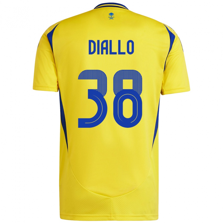 Niño Camiseta Aminata Diallo #38 Amarillo Azul 1ª Equipación 2024/25 La Camisa México