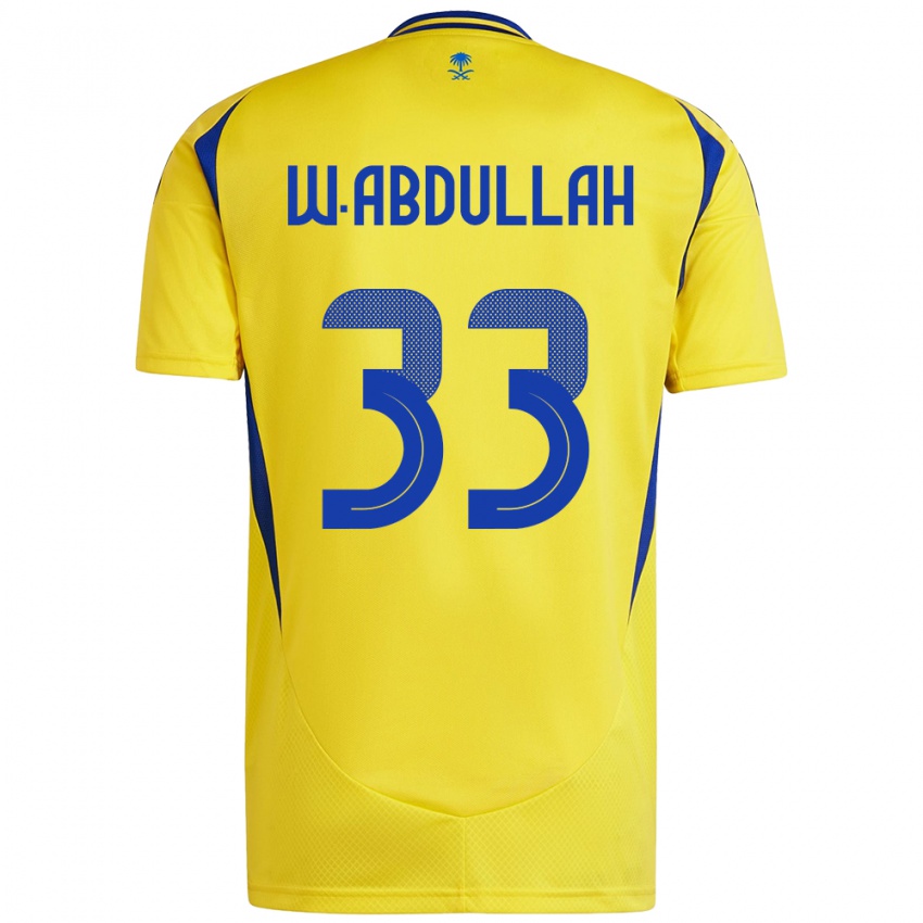 Niño Camiseta Waleed Abdullah #33 Amarillo Azul 1ª Equipación 2024/25 La Camisa México