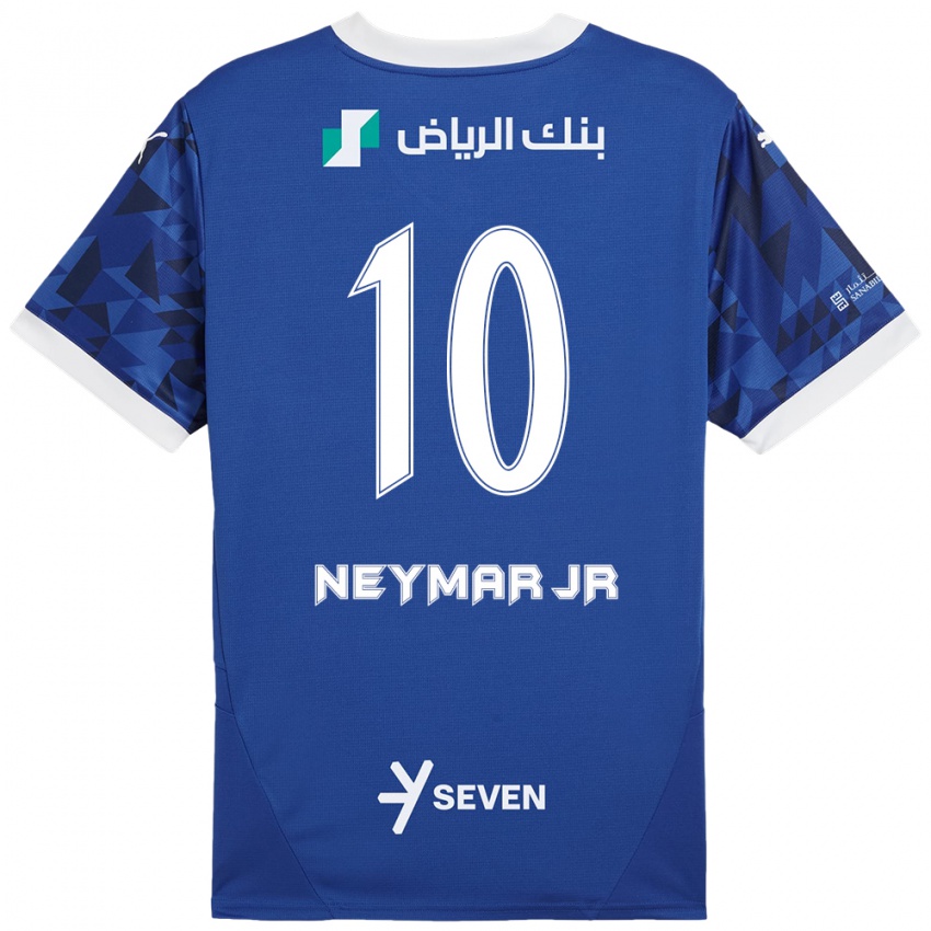 Niño Camiseta Neymar #10 Azul Oscuro Blanco 1ª Equipación 2024/25 La Camisa México