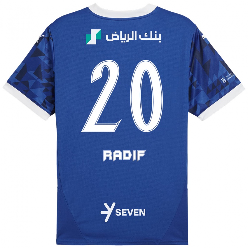 Niño Camiseta Abdullah Radif #20 Azul Oscuro Blanco 1ª Equipación 2024/25 La Camisa México