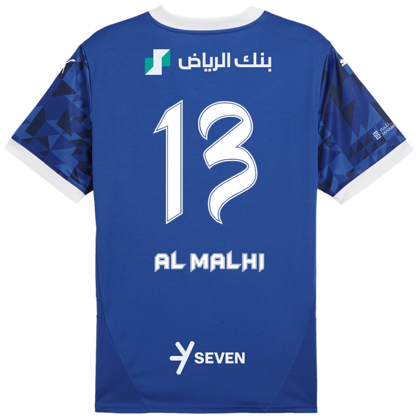 Niño Camiseta Al Muhra Al-Malhi #13 Azul Oscuro Blanco 1ª Equipación 2024/25 La Camisa México