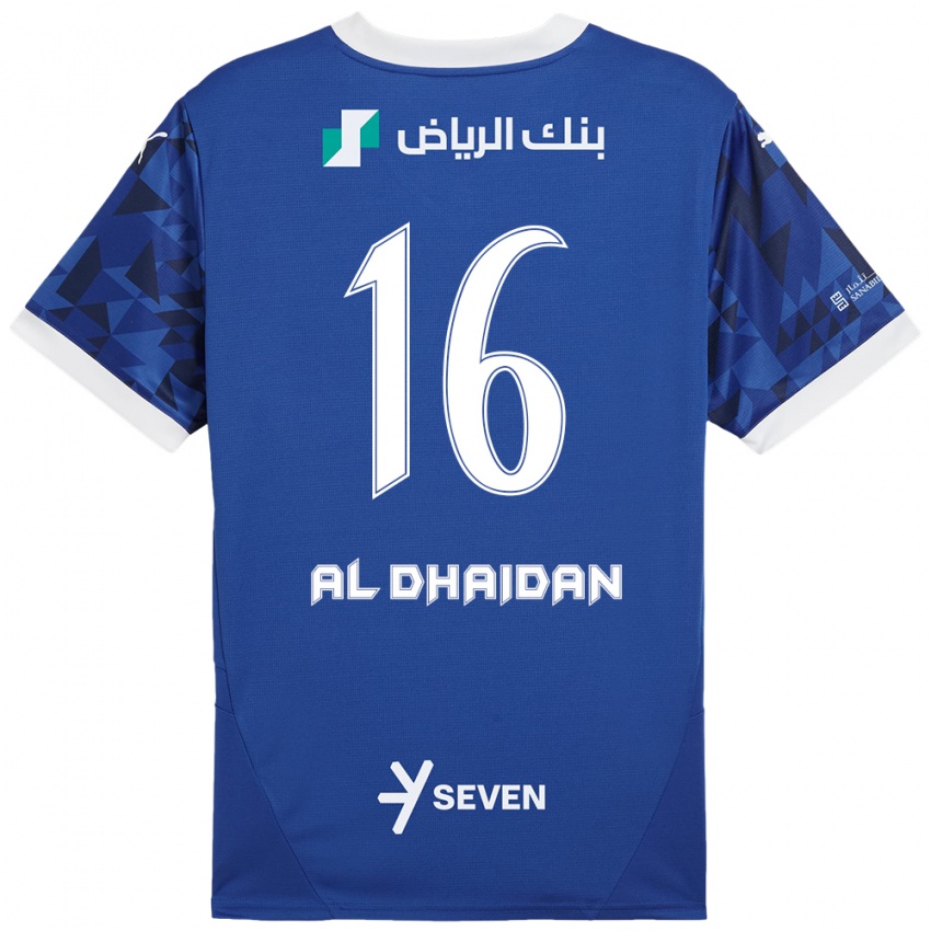 Niño Camiseta Nadia Al-Dhaidan #16 Azul Oscuro Blanco 1ª Equipación 2024/25 La Camisa México