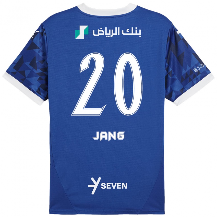 Niño Camiseta Hyun-Soo Jang #20 Azul Oscuro Blanco 1ª Equipación 2024/25 La Camisa México