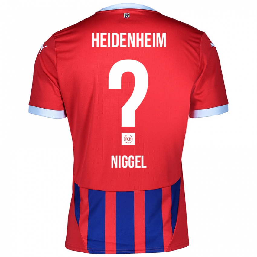 Niño Camiseta Henrik Niggel #0 Rojo Azul 1ª Equipación 2024/25 La Camisa México