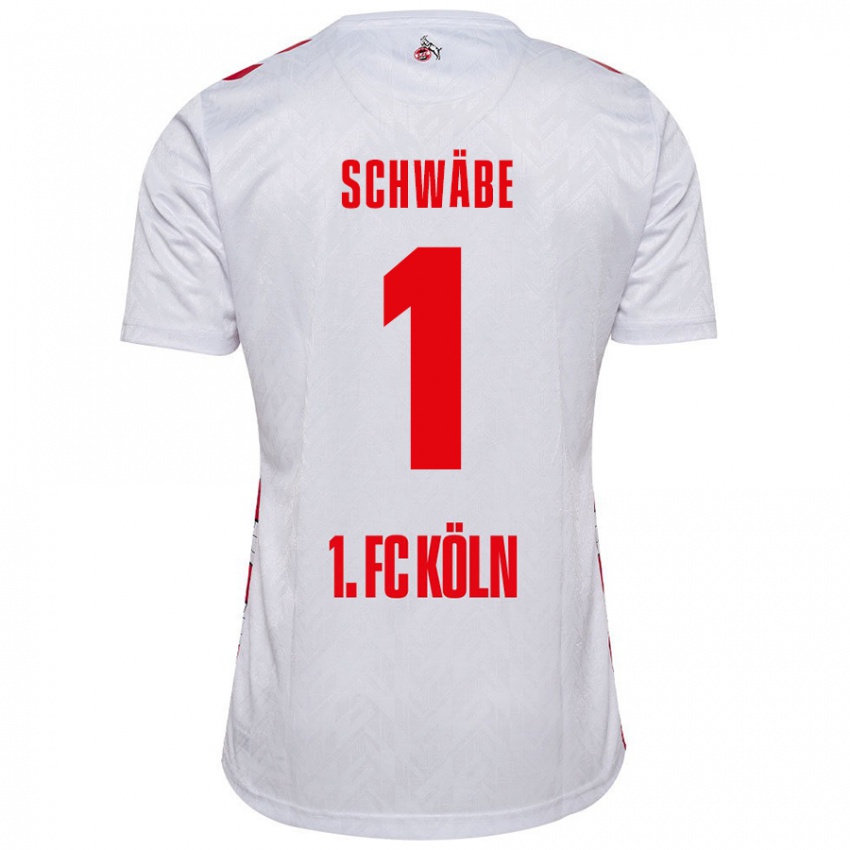 Niño Camiseta Marvin Schwäbe #1 Blanco Rojo 1ª Equipación 2024/25 La Camisa México