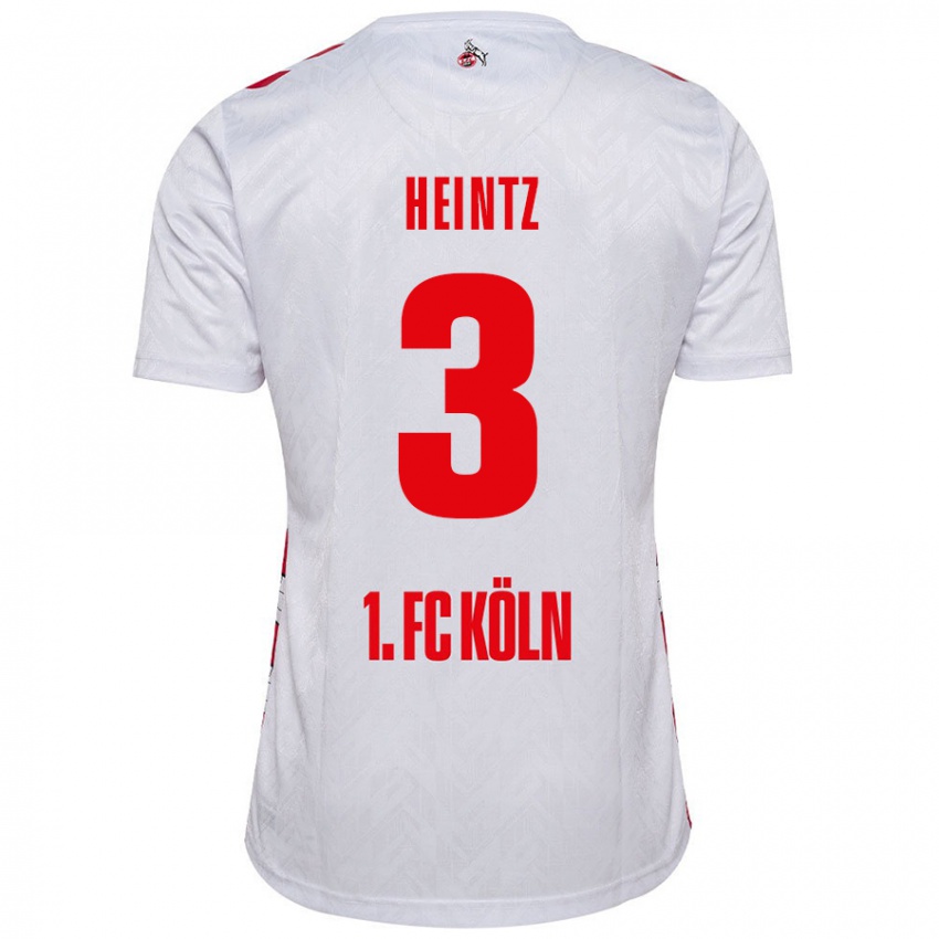 Niño Camiseta Dominique Heintz #3 Blanco Rojo 1ª Equipación 2024/25 La Camisa México