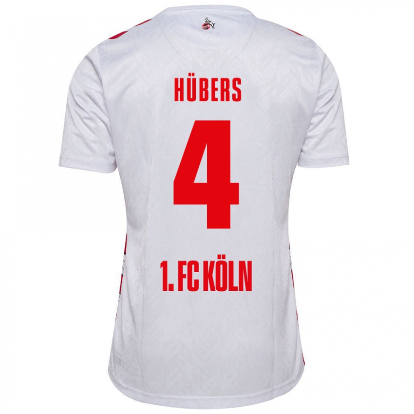 Niño Camiseta Timo Hübers #4 Blanco Rojo 1ª Equipación 2024/25 La Camisa México