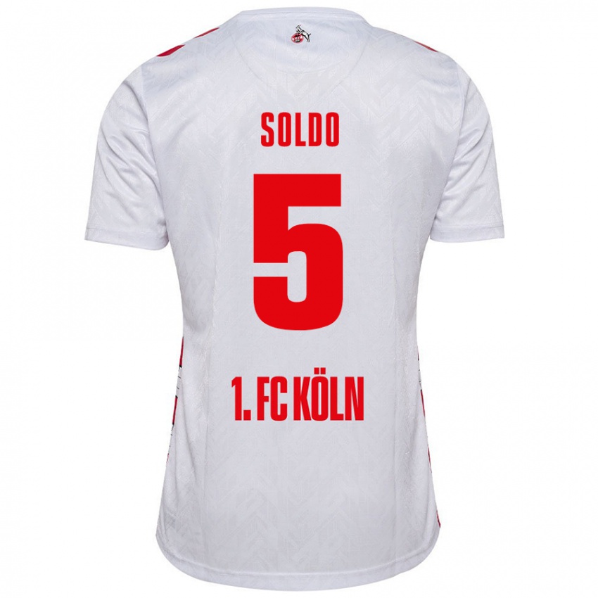 Niño Camiseta Nikola Soldo #5 Blanco Rojo 1ª Equipación 2024/25 La Camisa México