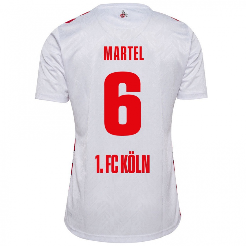 Niño Camiseta Eric Martel #6 Blanco Rojo 1ª Equipación 2024/25 La Camisa México