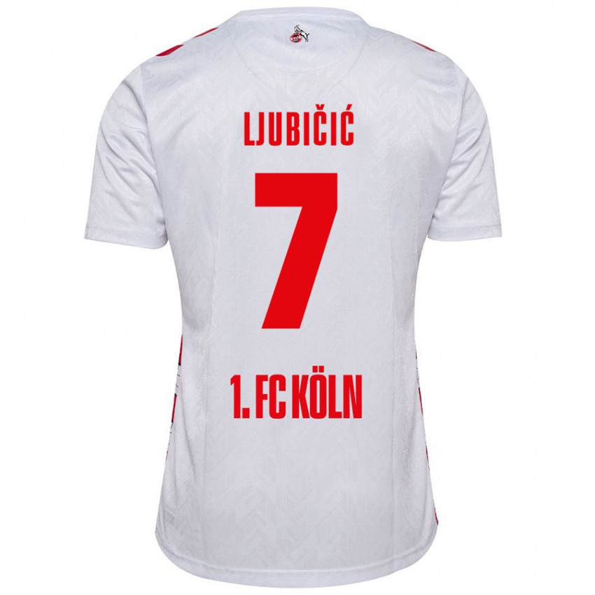 Niño Camiseta Dejan Ljubicic #7 Blanco Rojo 1ª Equipación 2024/25 La Camisa México