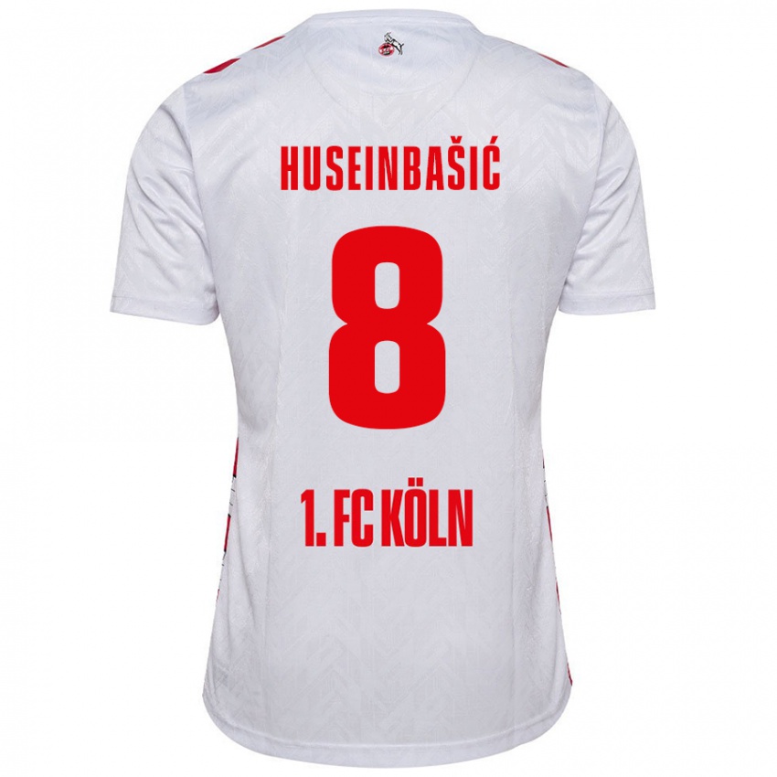 Niño Camiseta Denis Huseinbasic #8 Blanco Rojo 1ª Equipación 2024/25 La Camisa México