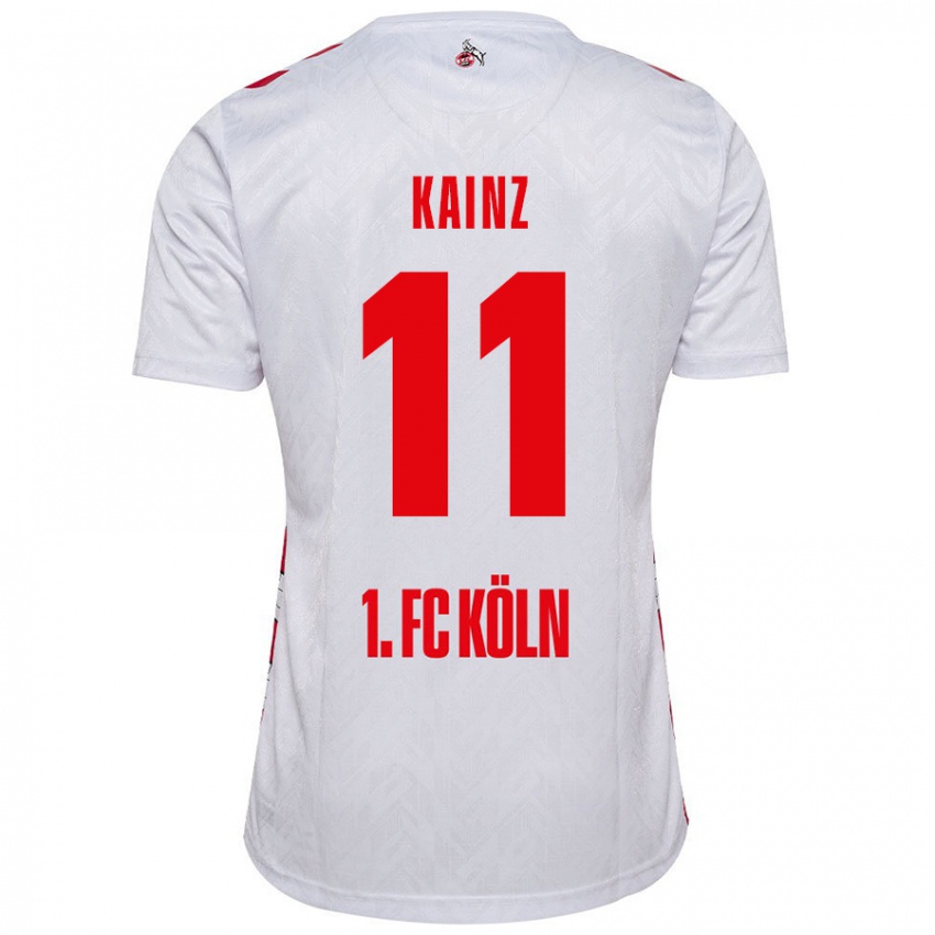 Niño Camiseta Florian Kainz #11 Blanco Rojo 1ª Equipación 2024/25 La Camisa México