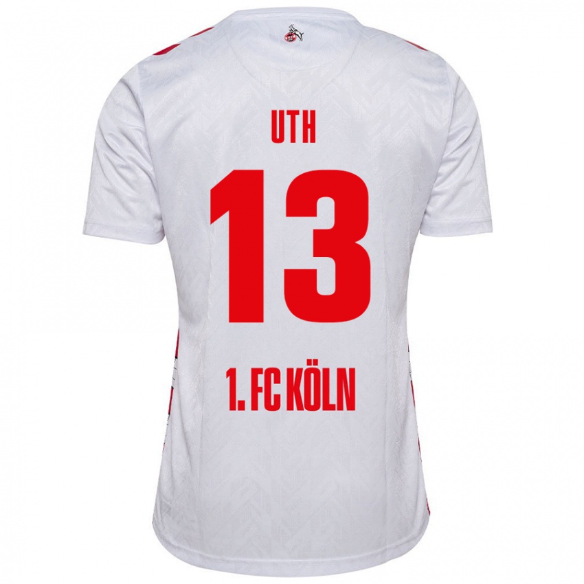 Niño Camiseta Mark Uth #13 Blanco Rojo 1ª Equipación 2024/25 La Camisa México