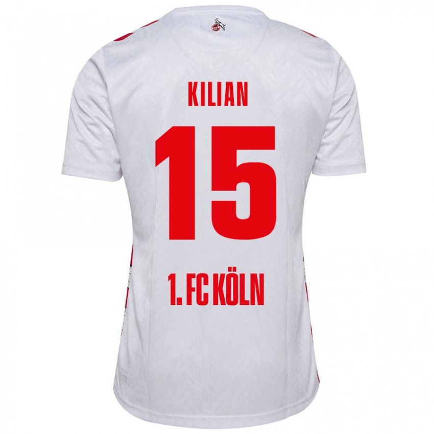 Niño Camiseta Luca Kilian #15 Blanco Rojo 1ª Equipación 2024/25 La Camisa México