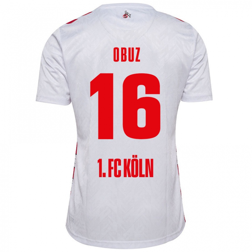 Niño Camiseta Marvin Obuz #16 Blanco Rojo 1ª Equipación 2024/25 La Camisa México