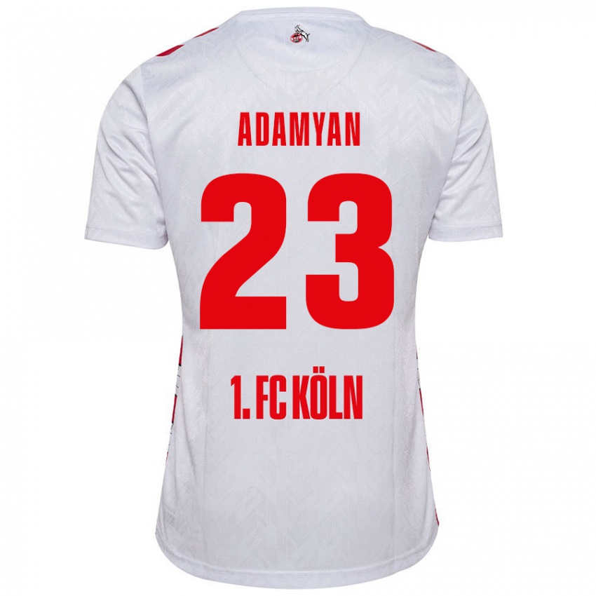 Niño Camiseta Sargis Adamyan #23 Blanco Rojo 1ª Equipación 2024/25 La Camisa México