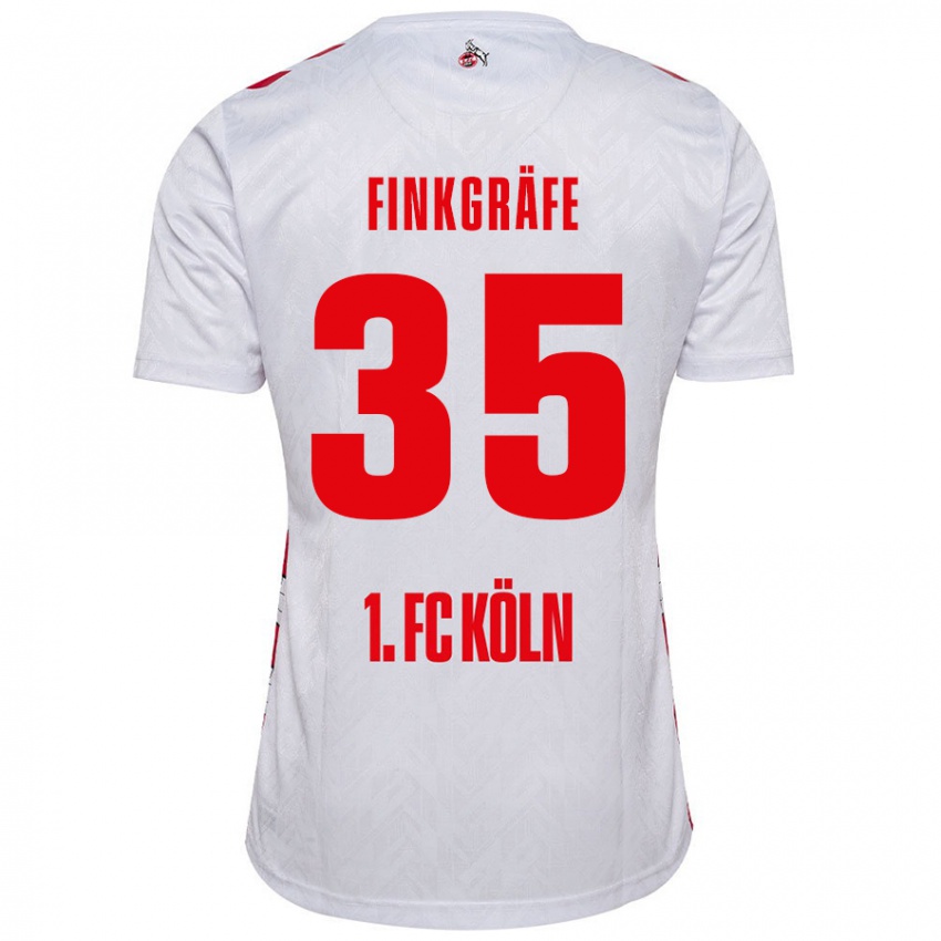 Niño Camiseta Max Finkgräfe #35 Blanco Rojo 1ª Equipación 2024/25 La Camisa México