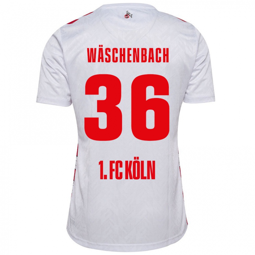 Niño Camiseta Meiko Wäschenbach #36 Blanco Rojo 1ª Equipación 2024/25 La Camisa México