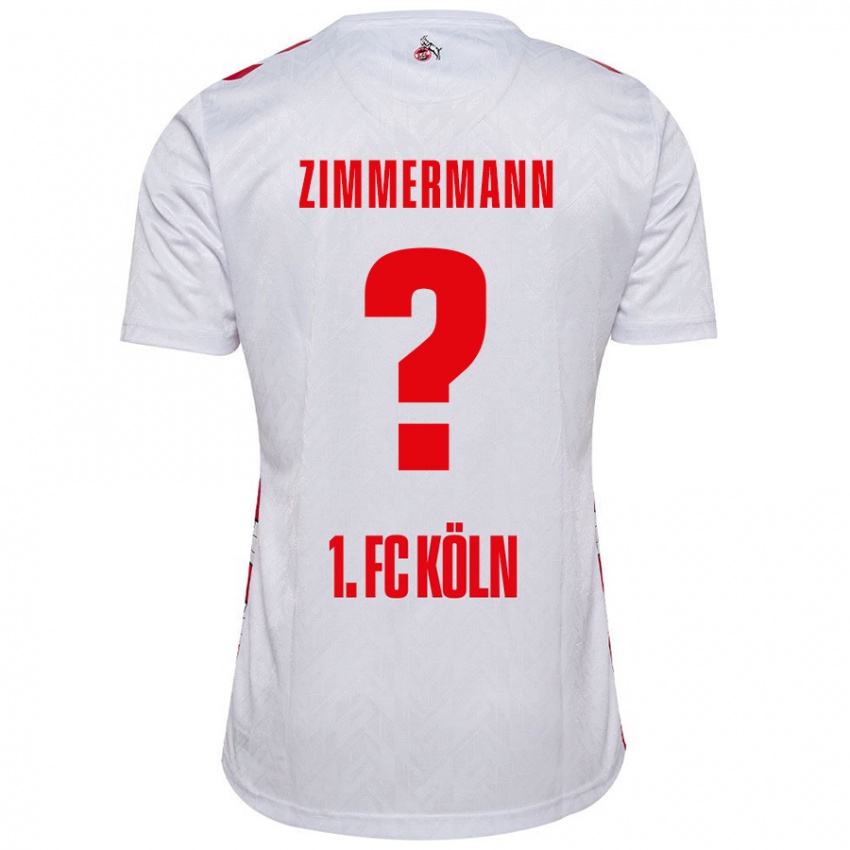 Niño Camiseta Nick Zimmermann #0 Blanco Rojo 1ª Equipación 2024/25 La Camisa México