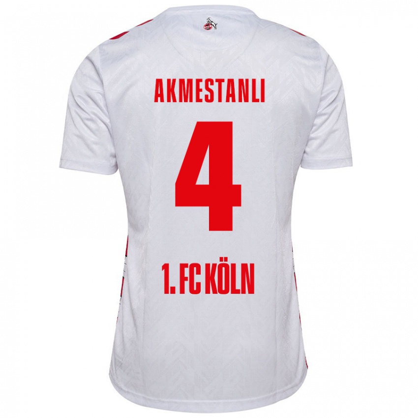 Niño Camiseta Teoman Akmestanli #4 Blanco Rojo 1ª Equipación 2024/25 La Camisa México