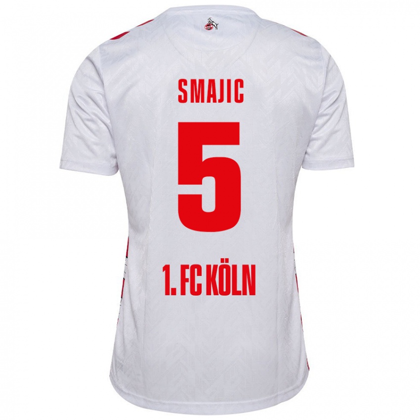 Niño Camiseta Rijad Smajic #5 Blanco Rojo 1ª Equipación 2024/25 La Camisa México