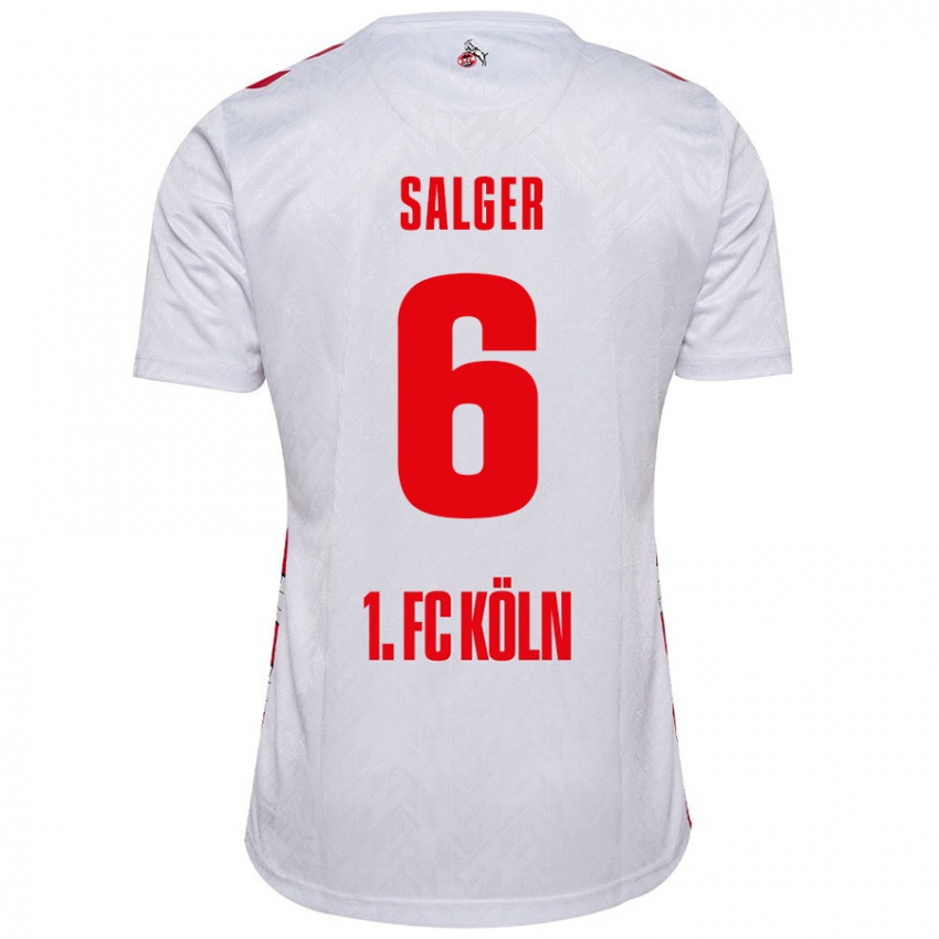 Niño Camiseta Stephan Salger #6 Blanco Rojo 1ª Equipación 2024/25 La Camisa México